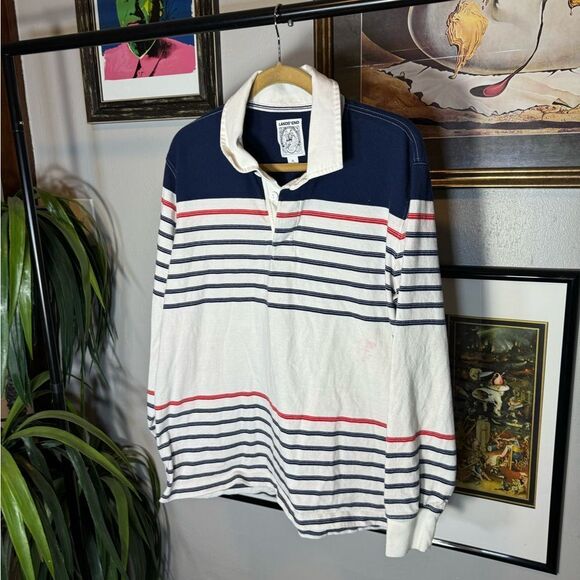 Vintage Lands End Striped Rugby - Picture 3 of 9